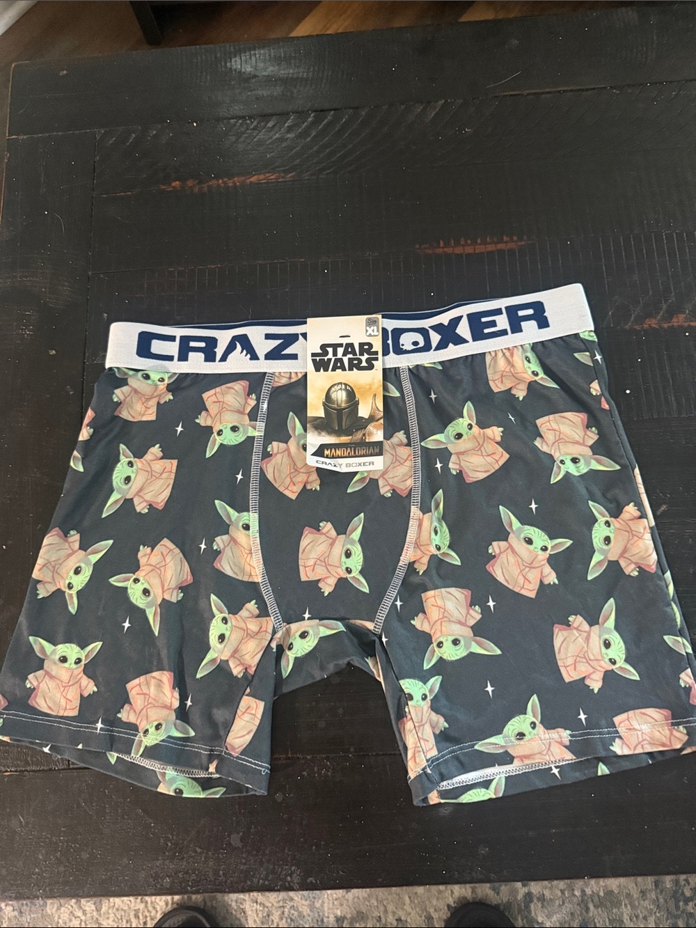 Star Wars Grogu Pattern Boys Boxer Briefs - Black/Green/Tan